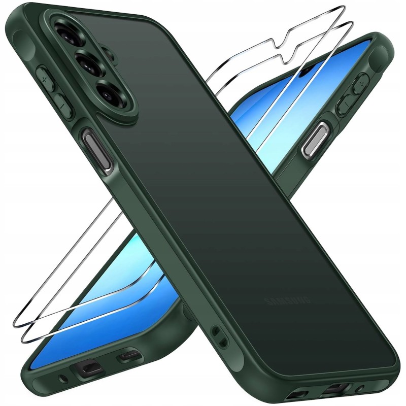 Outlet ivoler Etui do Samsung Galaxy A18 ciemnozielone + 2 szkła hartowane
