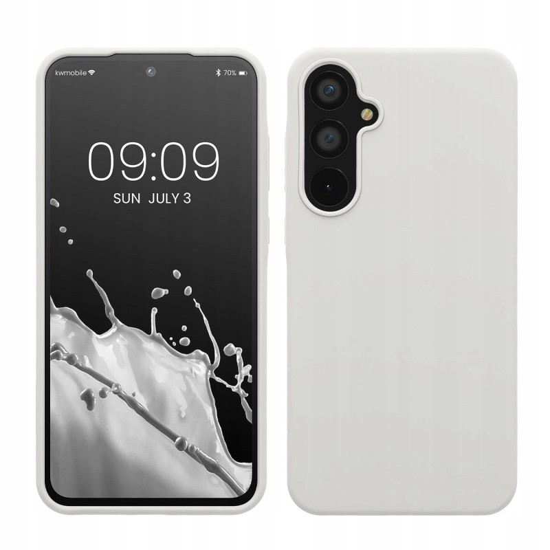 Outlet kwmobile Etui silikonowe matowe białe do Samsung Galaxy A55 5G