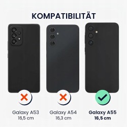 Outlet kwmobile Etui silikonowe matowe białe do Samsung Galaxy A55 5G