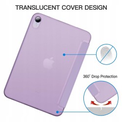 Outlet JETech Etui z klapką do iPada Mini A17 Pro/6 Gen Jasny Fioletowy