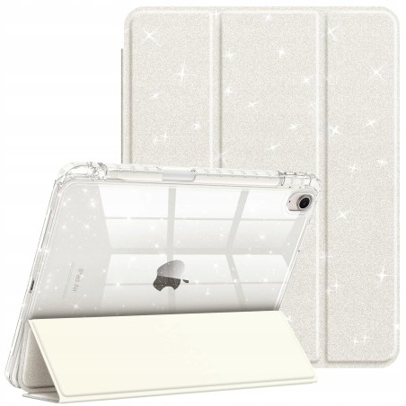 Outlet Fintie Etui z klapką do iPada Air 11" 5/4 gen. 10,9" brokatowe białe