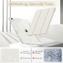 Outlet Fintie Etui z klapką do iPada Air 11" 5/4 gen. 10,9" brokatowe białe