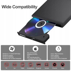 Outlet ORIGBELIE Zewnętrzna nagrywarka CD/DVD +/-RW USB 3.0 przenośna