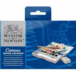Zestaw farb akwarelowych Cotman Deluxe Winsor & Newton 16 kolorów