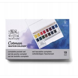 Zestaw farb akwarelowych Cotman Deluxe Winsor & Newton 16 kolorów