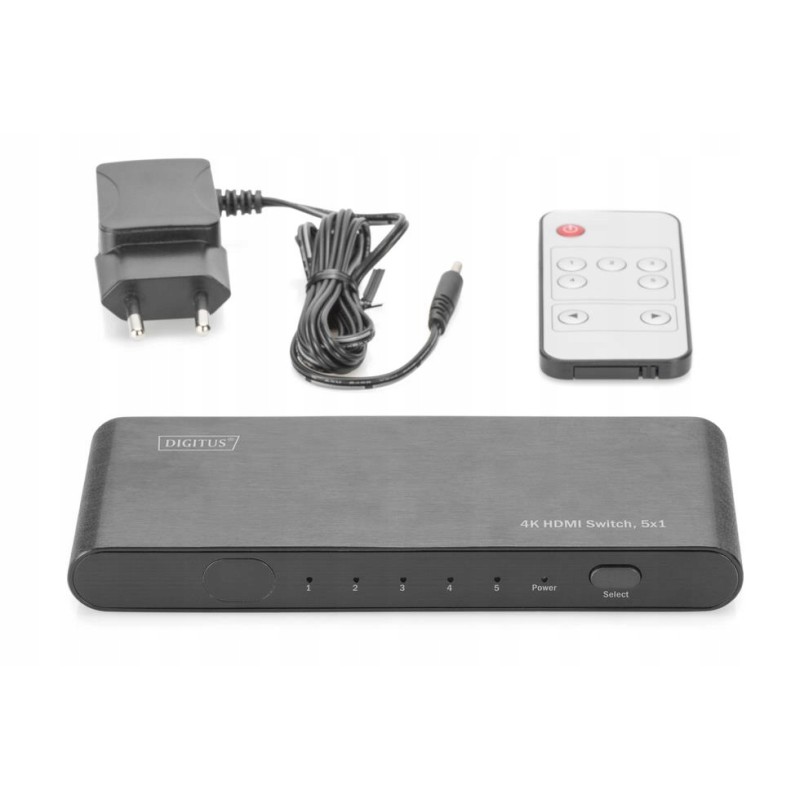 Outlet Przełącznik/Rozdzielacz Video DIGITUS DS-45317 4K60Hz HDMI