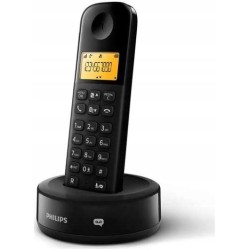 Outlet Telefon bezprzewodowy na baterie Philips D1651B/01 1,6 cala czarny