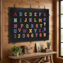 Outlet QWORK Mata na naszywki z rzepem 110x70 cm z oczkami czarna