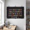 Outlet QWORK Mata na naszywki z rzepem 110x70 cm z oczkami czarna