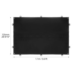 Outlet QWORK Mata na naszywki z rzepem 110x70 cm z oczkami czarna