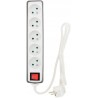 Outlet Przedłużacz listwowy ZENITECH 1 m 5 sztuk gniazdek Szary z