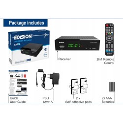 Outlet Dekoder DVB-T/T2 H.265 HEVC 10bit z Wyświetlaczem + Pilot 2w1