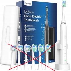 Outlet elektryczna szczoteczka do zębów dla dorosłych i dzieci, biała sonic