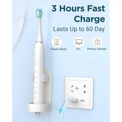 Outlet elektryczna szczoteczka do zębów dla dorosłych i dzieci, biała sonic