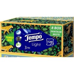 Chusteczki higieniczne bezzapachowe Tempo Light Family 120 szt 2 pak OPIS