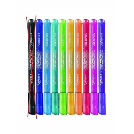 Outlet Maped Color'Peps Glitter Flamastry brokatowe 9 sztuk