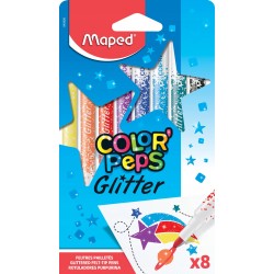 Outlet Maped Color'Peps Glitter Flamastry brokatowe 9 sztuk