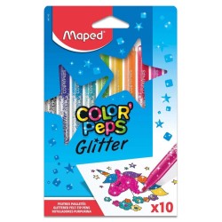 Outlet Maped Color'Peps Glitter Flamastry brokatowe 9 sztuk