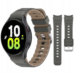 Outlet Pasek silikonowy 20mm szaro-beżowy do Samsung Galaxy Watch 7 6 5 4