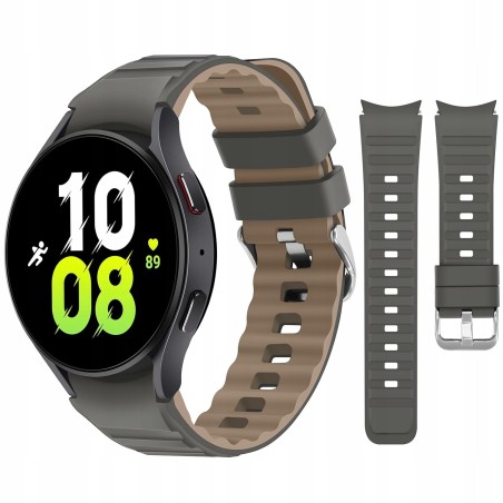 Outlet Pasek silikonowy 20mm szaro-beżowy do Samsung Galaxy Watch 7 6 5 4