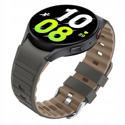 Outlet Pasek silikonowy 20mm szaro-beżowy do Samsung Galaxy Watch 7 6 5 4