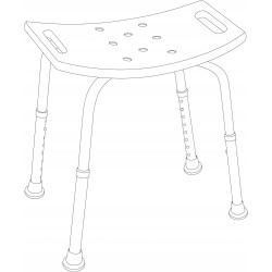 Outlet Siedzisko prysznicowe Aidapt VB540B 26 × 40 × 62 cm Szare