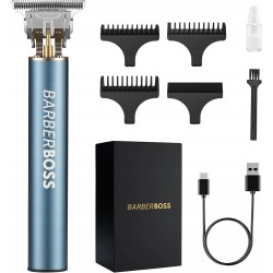 Outlet Barberboss Trymer do brody QR-2078 usb ostrze T-BLADE niebieski