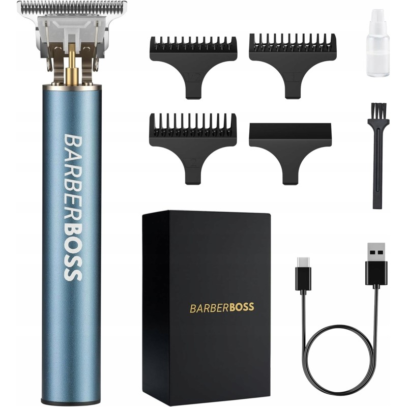 Outlet Barberboss Trymer do brody QR-2078 usb ostrze T-BLADE niebieski