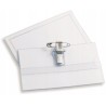 Vicloon Identyfikator z klipsem i agrafką 90x56 mm 25 sztuk przezroczysty