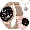 Outlet Sanorum Damski Smartwatch HD 1.27" BT 5.3 IP68 Różowe Złoto
