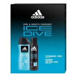 Adidas ICE DIVE MEN zestaw żel pod prysznic 250 ml + dezodorant 150 ml