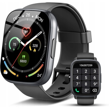 Outlet Smartwatch Poounur T80 1.95" Rozmowy BT 112+ Sportów IP68 Czarny