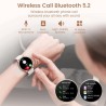 Outlet RUXINGX Damski smartwatch 1,32″ BT IP67 złoto-czarny, 2 paski
