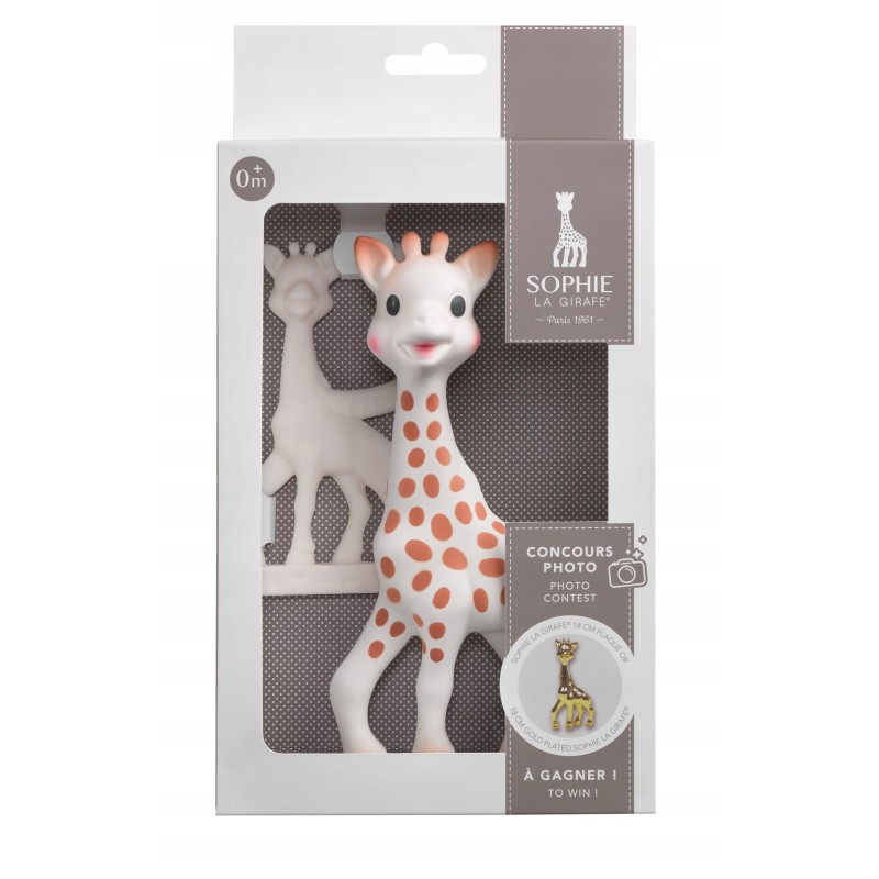 Outlet Gryzak Sophie La Girafe kauczukowy beżowy z gryzaczkiem
