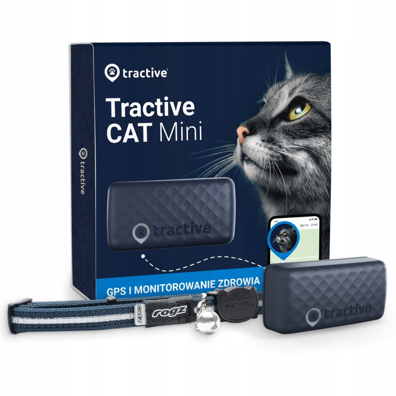 Outlet Tractive CAT lokalizator mini wododporny 55x28x17mm 25g granatowy