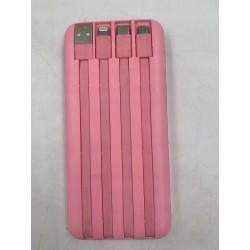 Outlet Powerbank 5V 3A 10000 mAh z wbudowanymi kablami USB A / USB C /
