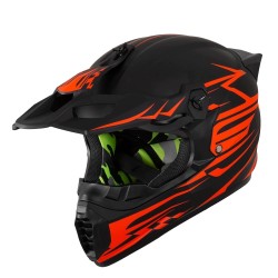 Kask dziecięcy Cross Enduro z goglami i rękawicami L 56-57 cm czerwony