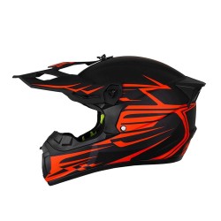 Kask dziecięcy Cross Enduro z goglami i rękawicami L 56-57 cm czerwony