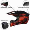 Kask dziecięcy Cross Enduro z goglami i rękawicami L 56-57 cm czerwony