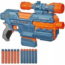 USZKODZONY PISTOLET NERF ELITE 2.0 PHOENIX CS-6 AUTOMAT + CELOWNIK