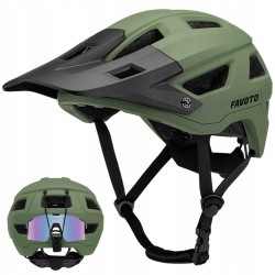 Kask rowerowy z wizjerem Double Inmould MTB CE M 54-58 cm Favoto Górski