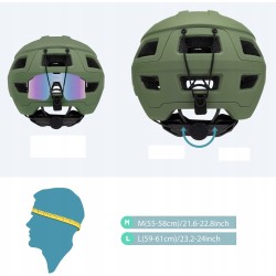 Kask rowerowy z wizjerem Double Inmould MTB CE M 54-58 cm Favoto Górski