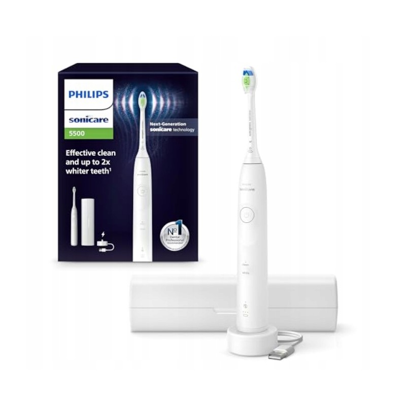 Outlet Philips Sonicare 5500 szczoteczka soniczna biała etui podróżne