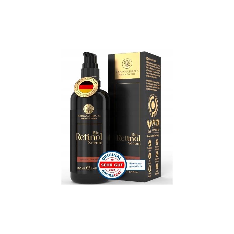 Kapua Naturals serum z retinolem 100ml organiczne wygładzające do twarzy