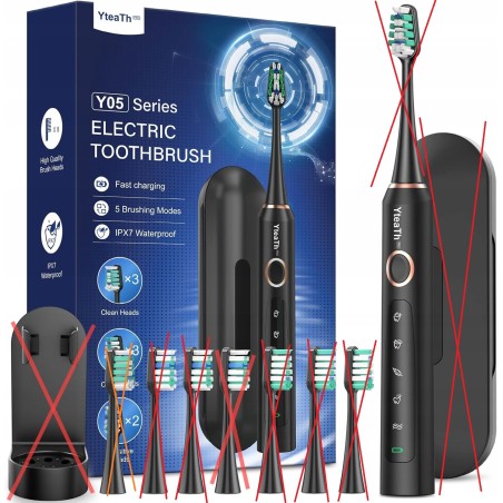 Outlet Szczoteczka Elektryczna do zębów Soniczna YTEATH PRO Y05 czarna