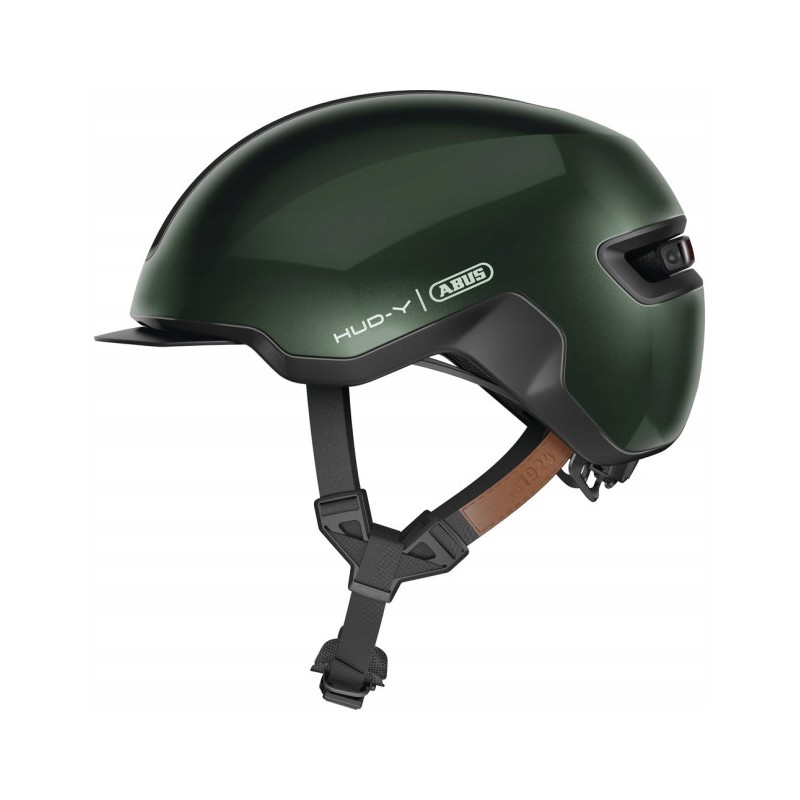 Kask rowerowy Abus Hud-Y LED moss green M 54-58 cm