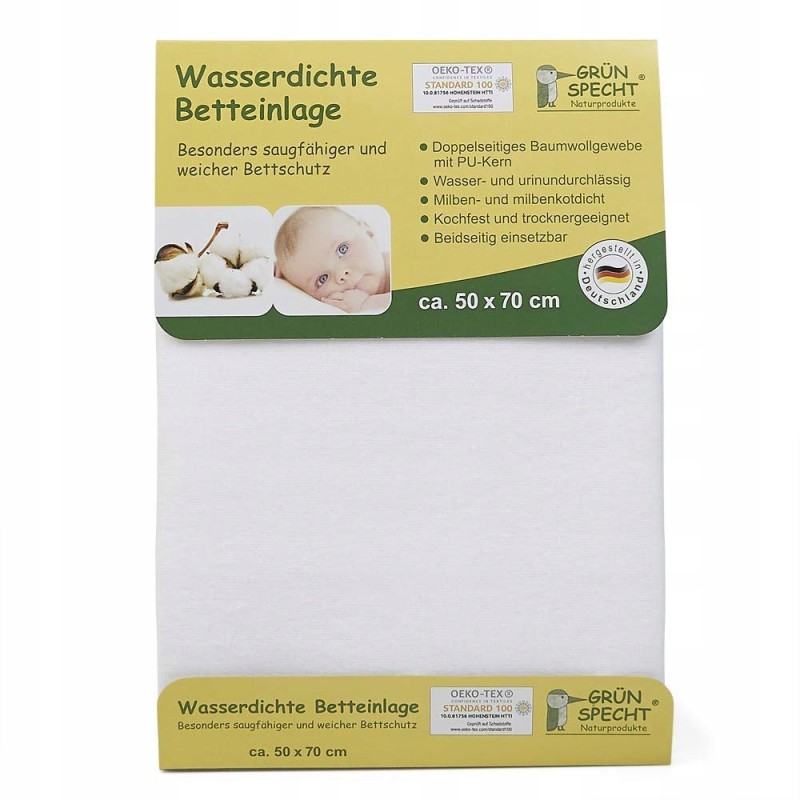 Outlet Grunspecht podkład na łóżko 50x70 cm biały 1szt dwustronna tkanina Outlet Grunspecht podkład na łóżko 50x70 cm biały 1szt dwustronna tkanina
