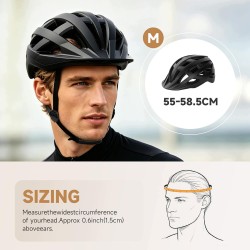 Outlet Findway kask rowerowy dla dorosłych, regulowany, rozmiar M 55-59 cm,