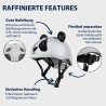 Kask Hudora GmbH Hudora Unisex Jugend Kinderhelm Panda 48-52cm