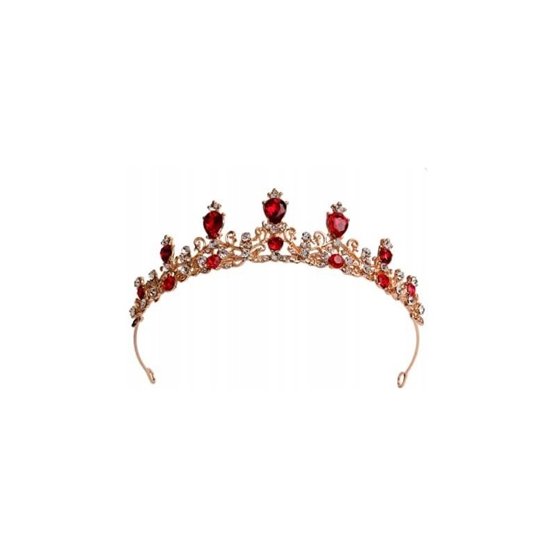 Outlet Diadem księżniczki ze strasu akcesoria do włosów 14,5 x 3,8 cm